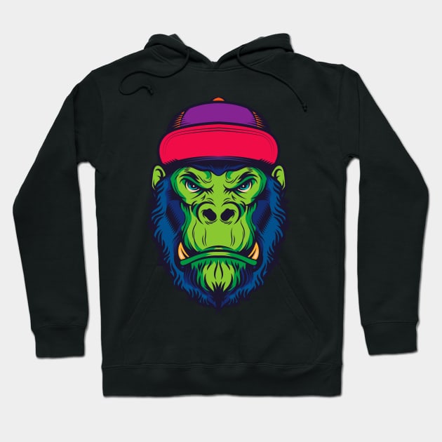 Fierce Gorilla Hoodie by NeoHues